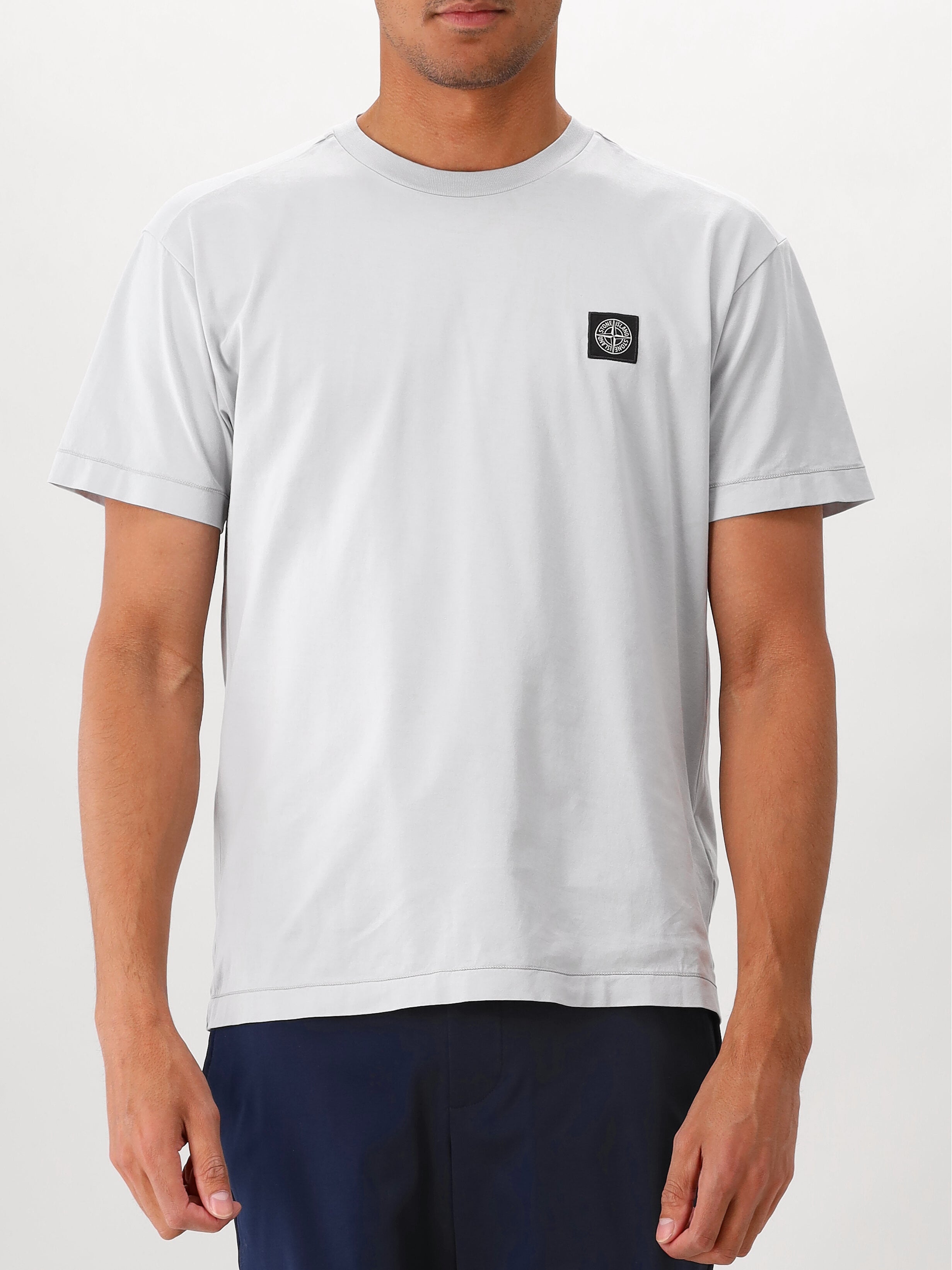 Stone Island T-shirt Grijs Logo Patch