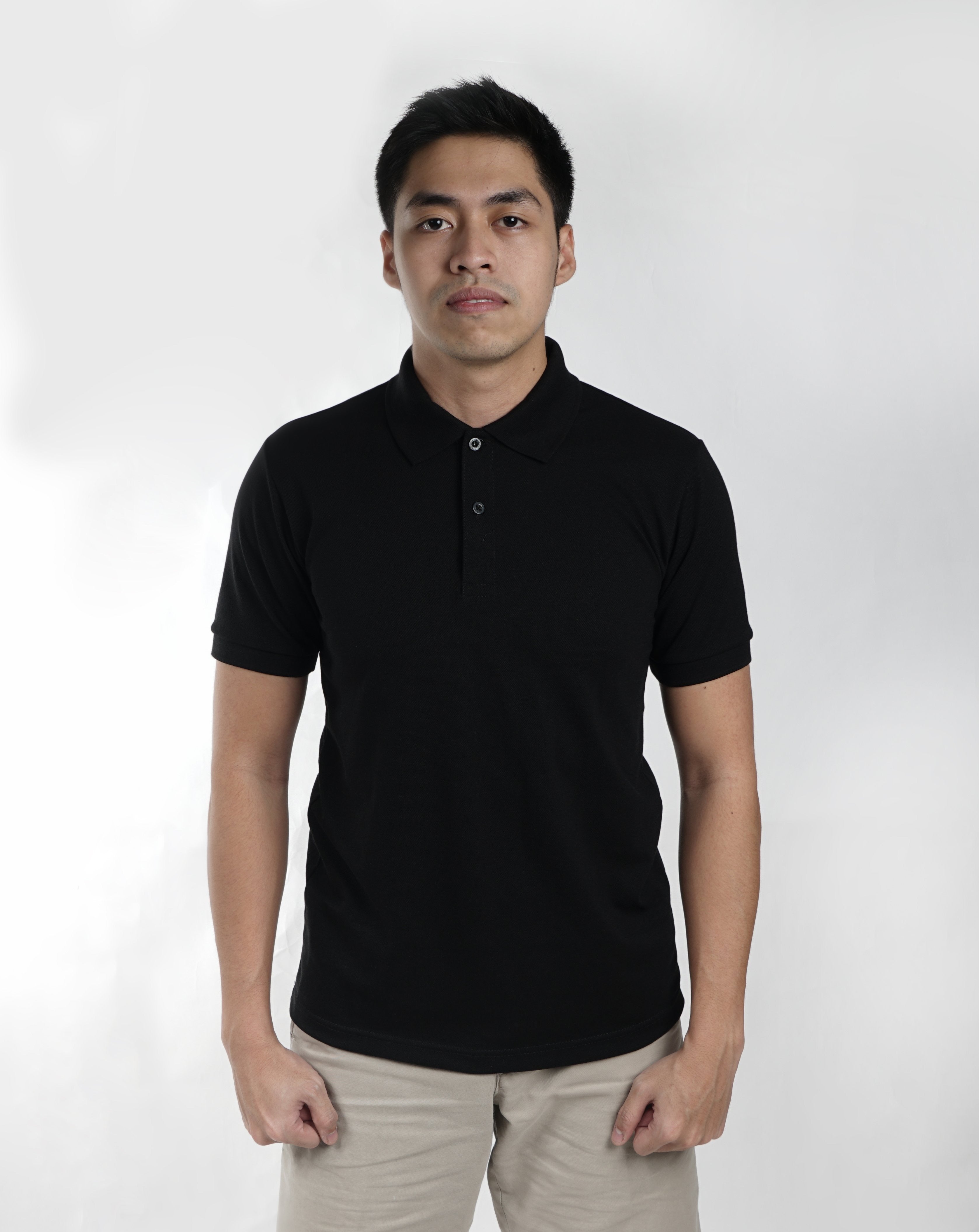 Black Classique Plain Polo Shirt