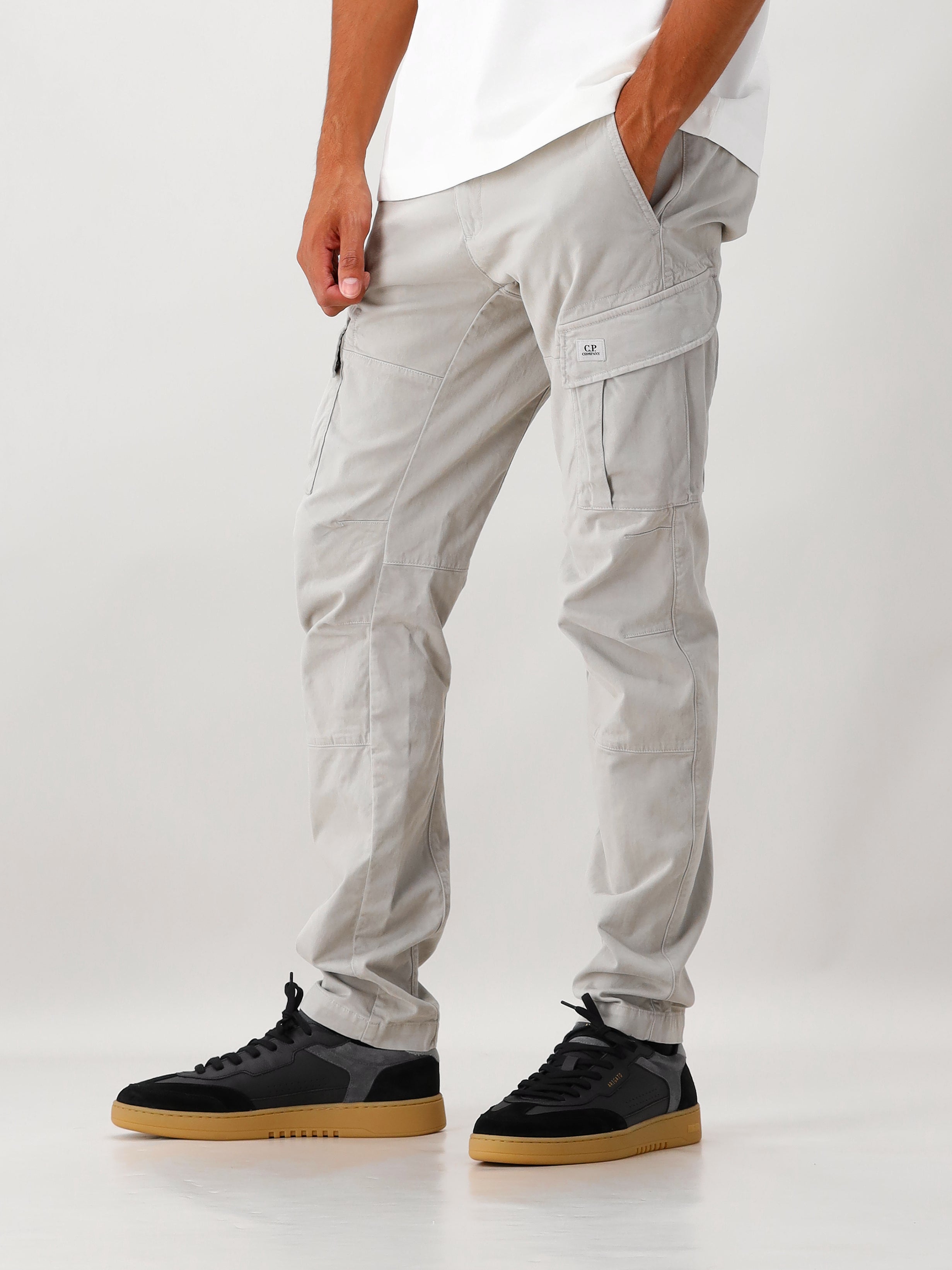 C.P. Company Cargobroek Grijs Stretch Satin