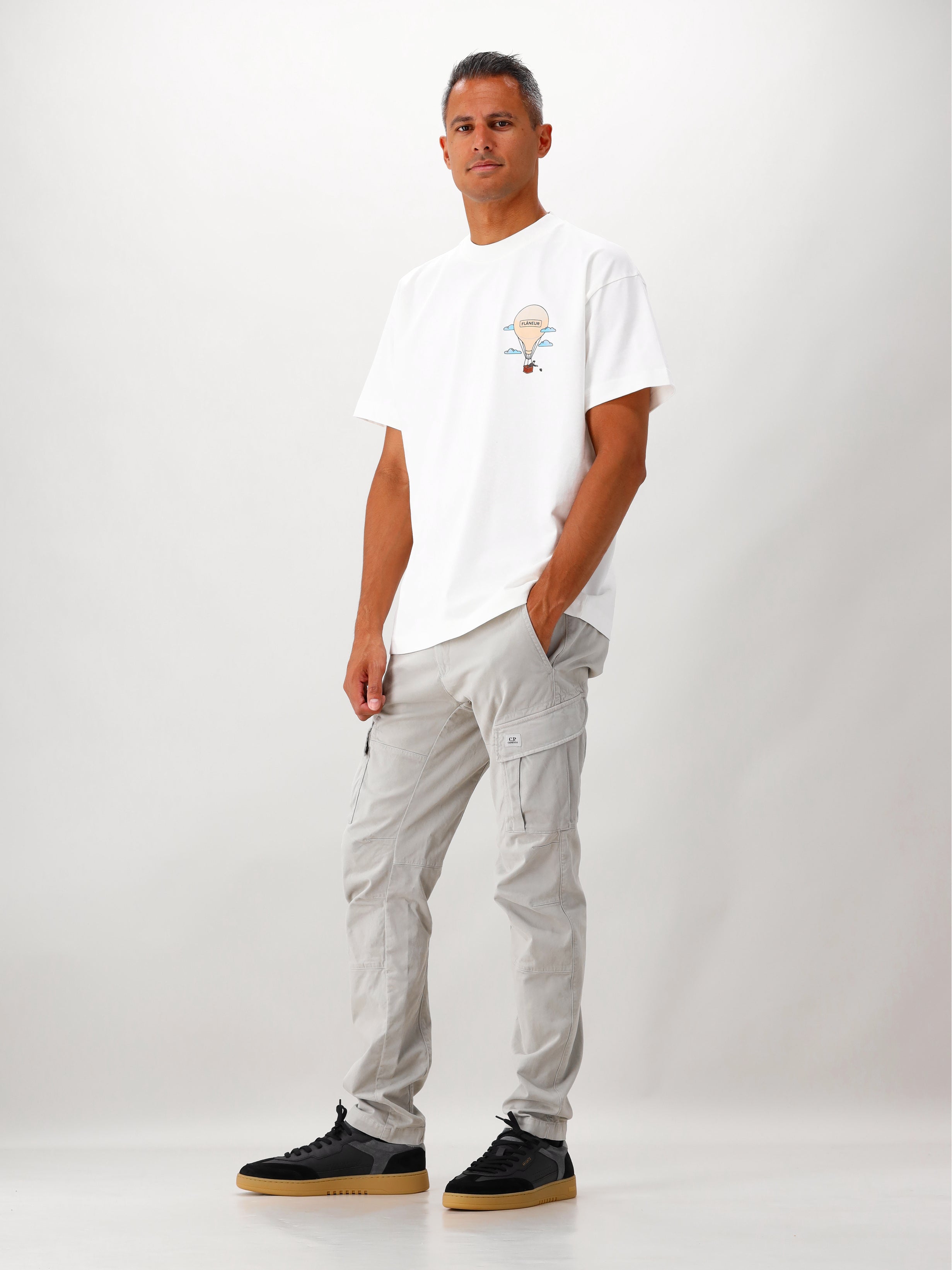 C.P. Company Cargobroek Grijs Stretch Satin
