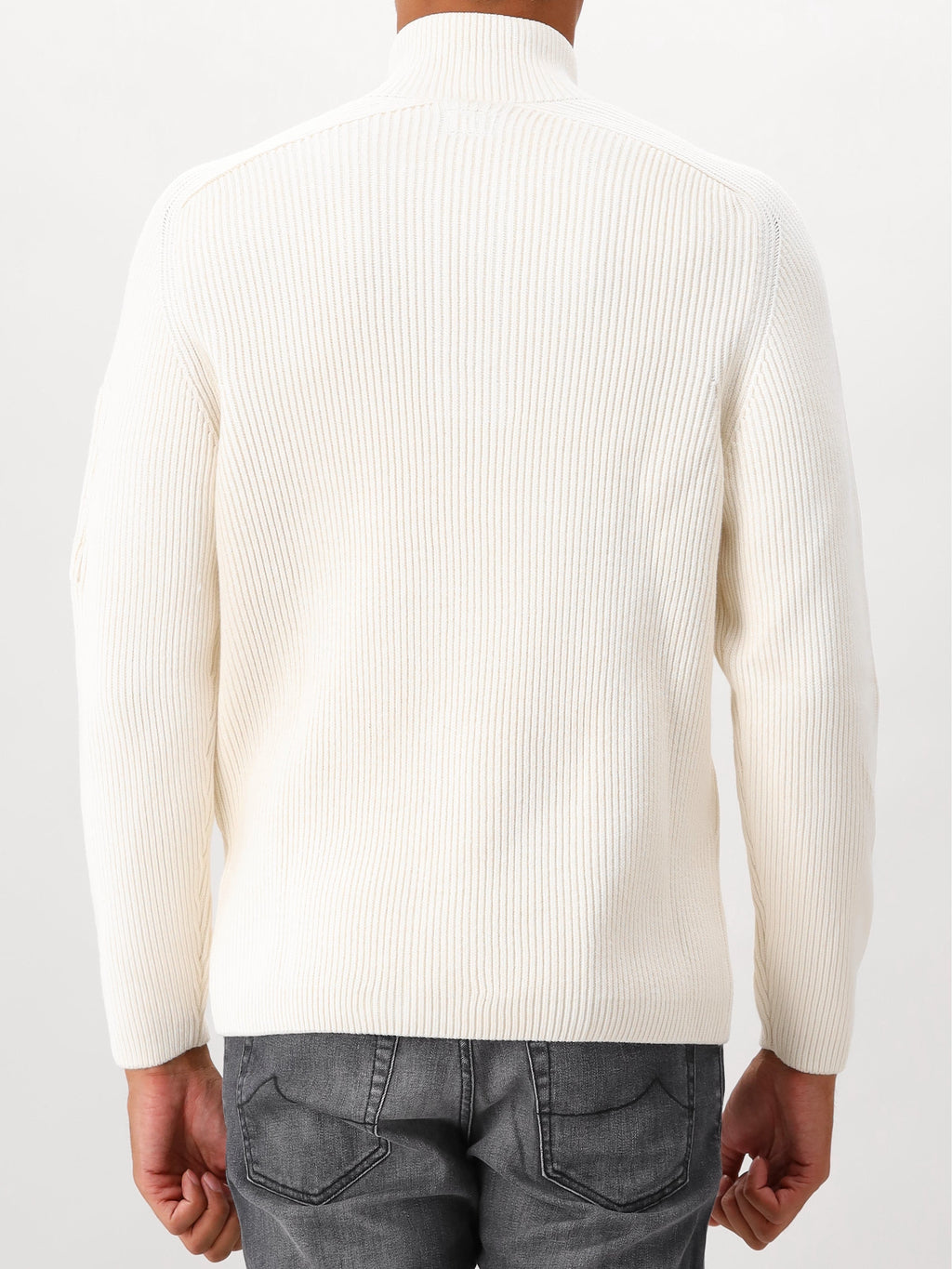 Cp Company Gebreide Trui Gebroken Wit Polo Collar