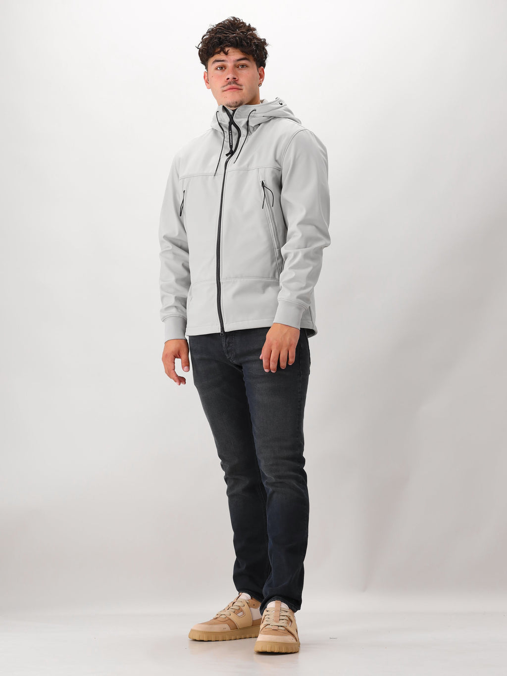 C.P. Company Jas Grijs Medium Jacket Shell-R Softshell