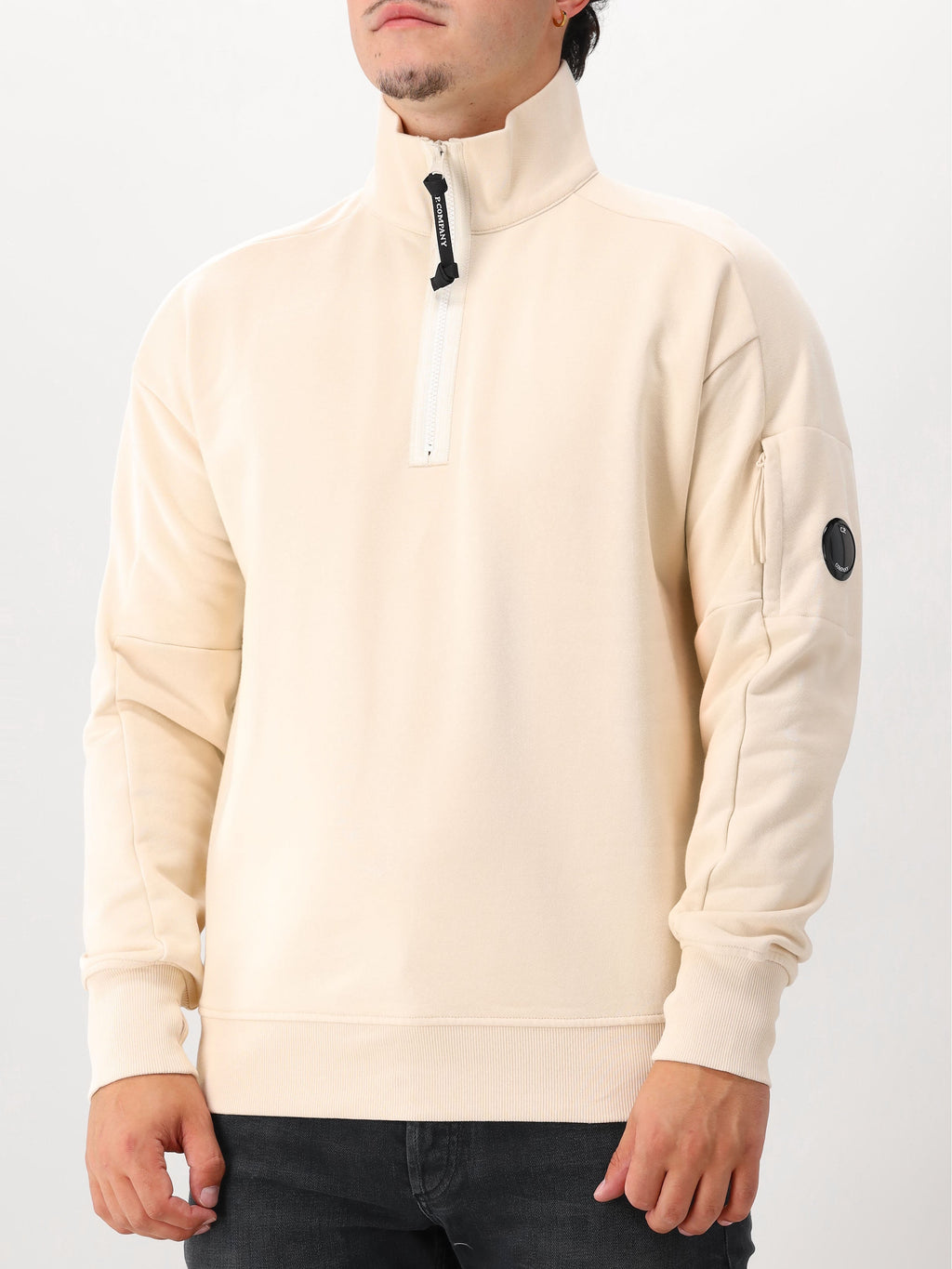C.P. Company Sweater Beige Half Zip