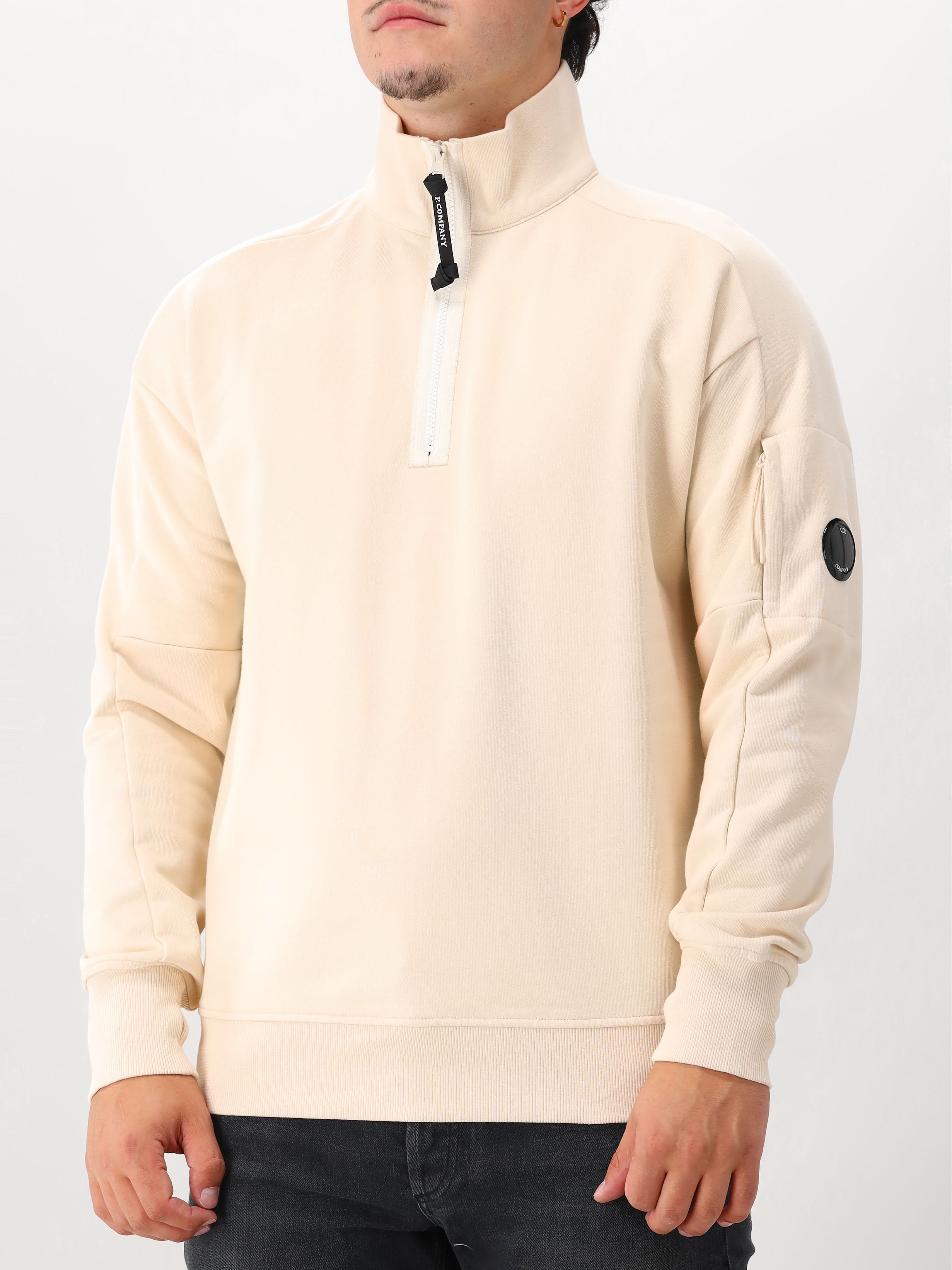 C.P. Company Sweater Beige Half Zip