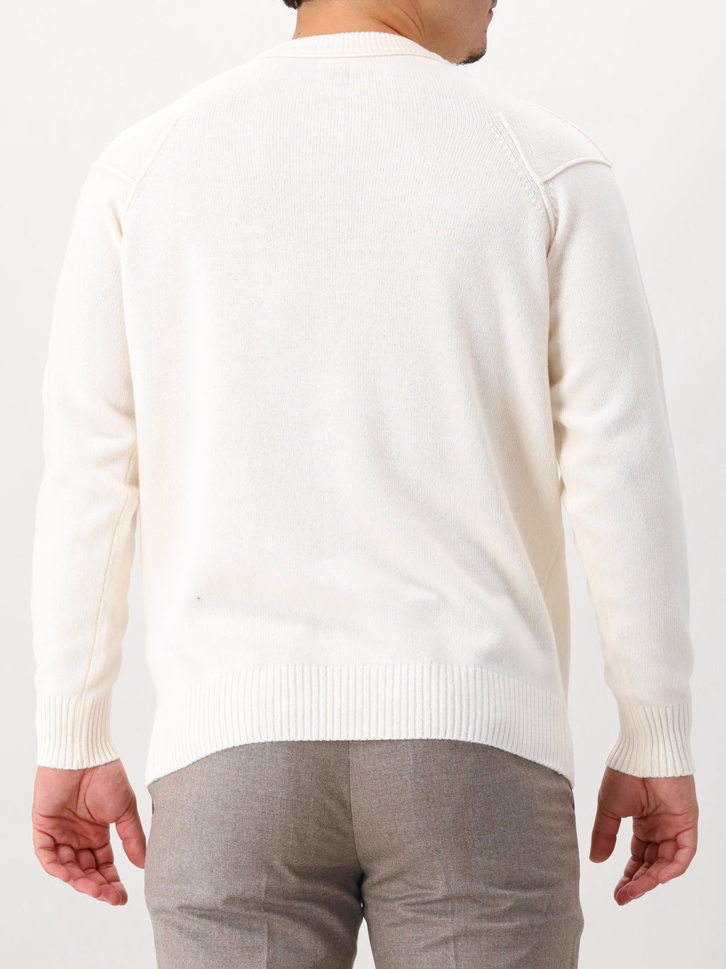 Cp Company Gebreide Trui Wit Lambswool