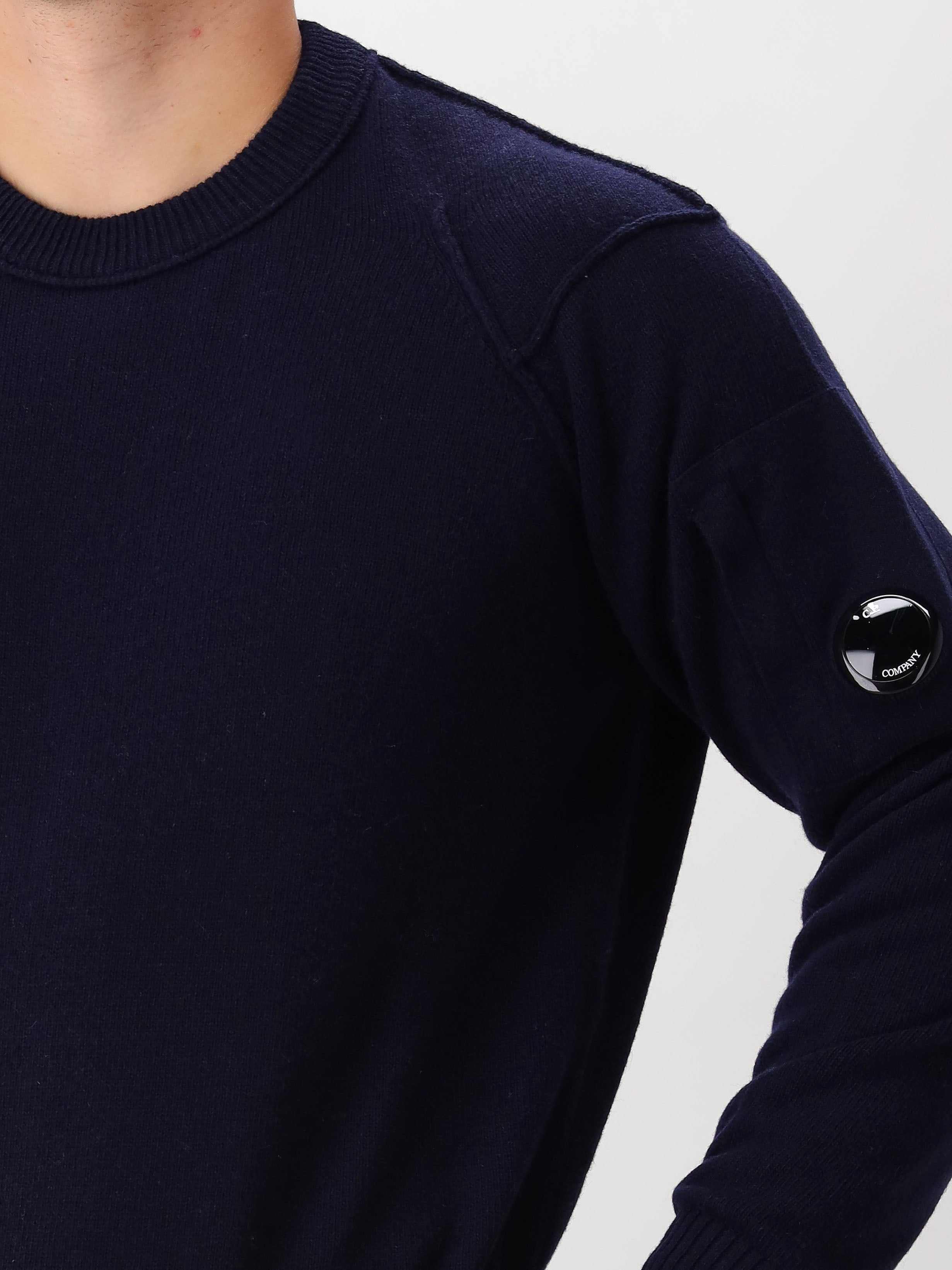 Cp Company Trui Blauw Knitwear Crewneck