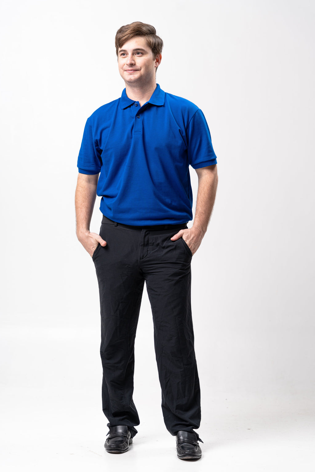 Electric Blue Classique Plain Polo Shirt