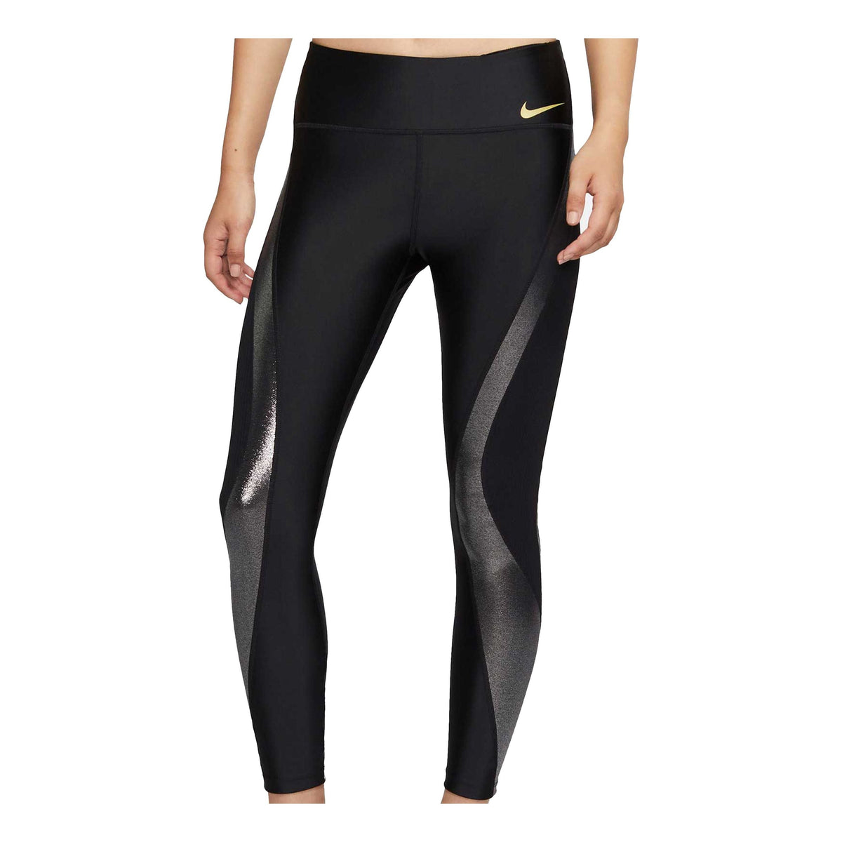 (WMNS) Nike Icon Clash Speed 7/8 Running Sports Slim Fit Leggings Black CU3338-010