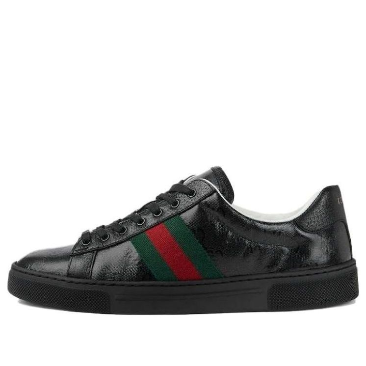 (WMNS) Gucci Ace sneaker with Web 'Black GG Crystal canvas' 760774-FACRF-1163