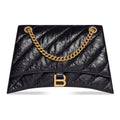 (WMNS) Balenciaga Crush Medium Chain Bag Quilted 'Black' 716393210J11000