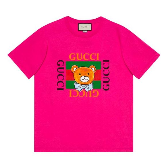 Kai x Gucci Crossover SS21 Loose Round Neck Short Sleeve Purple Red 548334-XJDJI-5251