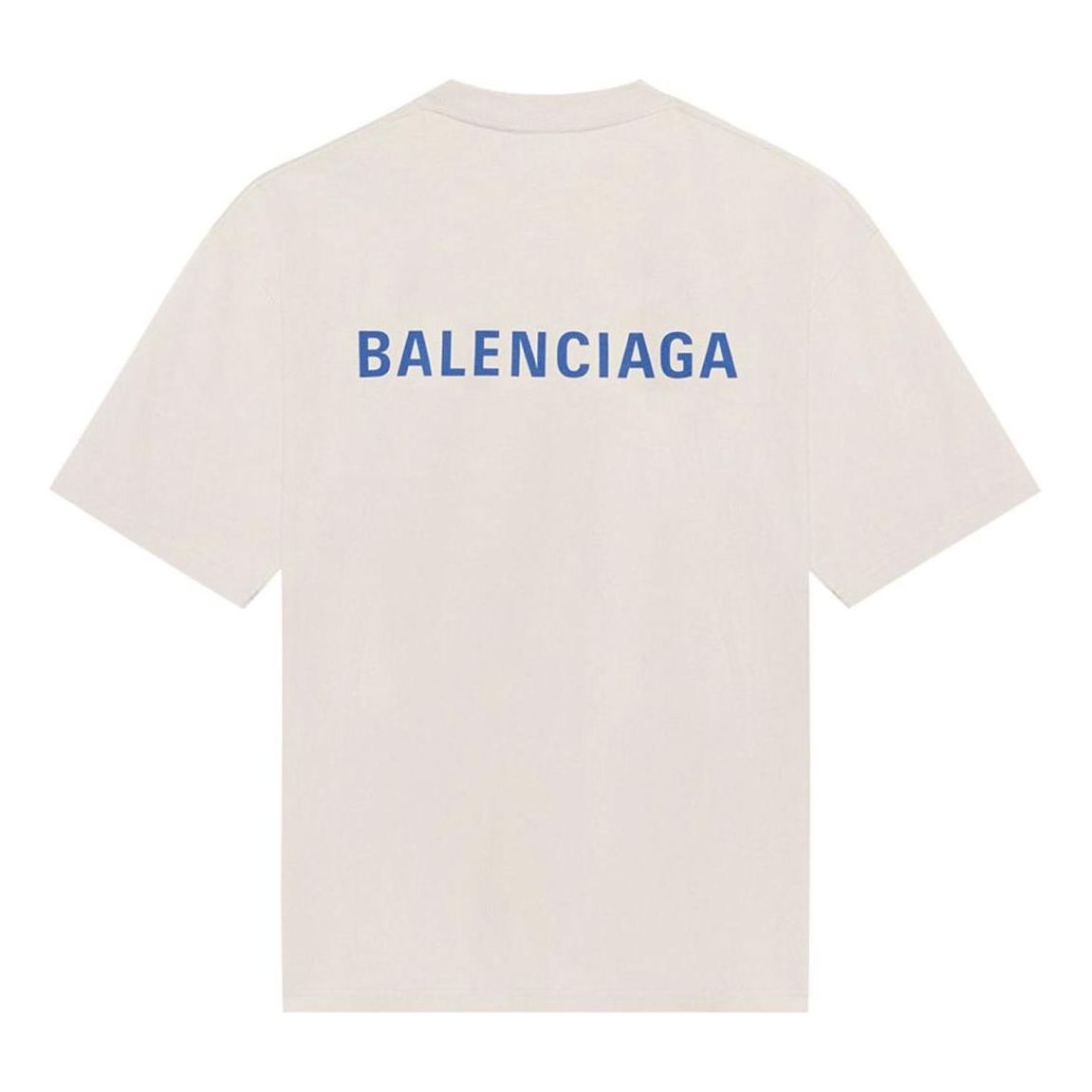 Balenciaga go Luxury Crew Neck Unisex Cotton Short Sleeves White 612966TIVG59055