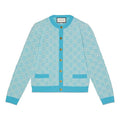 (WMNS) Gucci SS20 Wool-Blend Bead Cotton Cardigan For Blue 629452-XKBHQ-4692