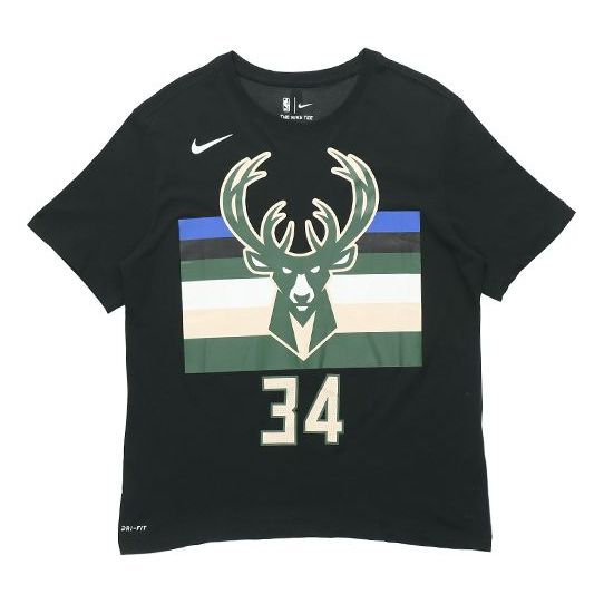 Nike NBA 19-20 Milwaukee Bucks Antetokounmpo Tee Black BQ1547-024