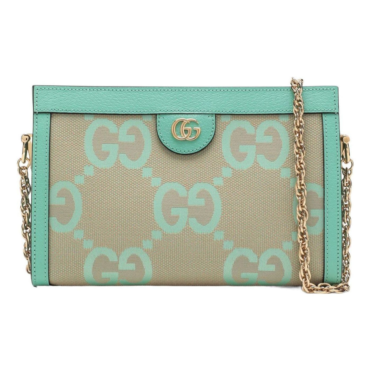 (WMNS) Gucci Ophidia Jumbo GG Small Shoulder Bag 'Beige Green Mint' 503877-UKMBG-9549