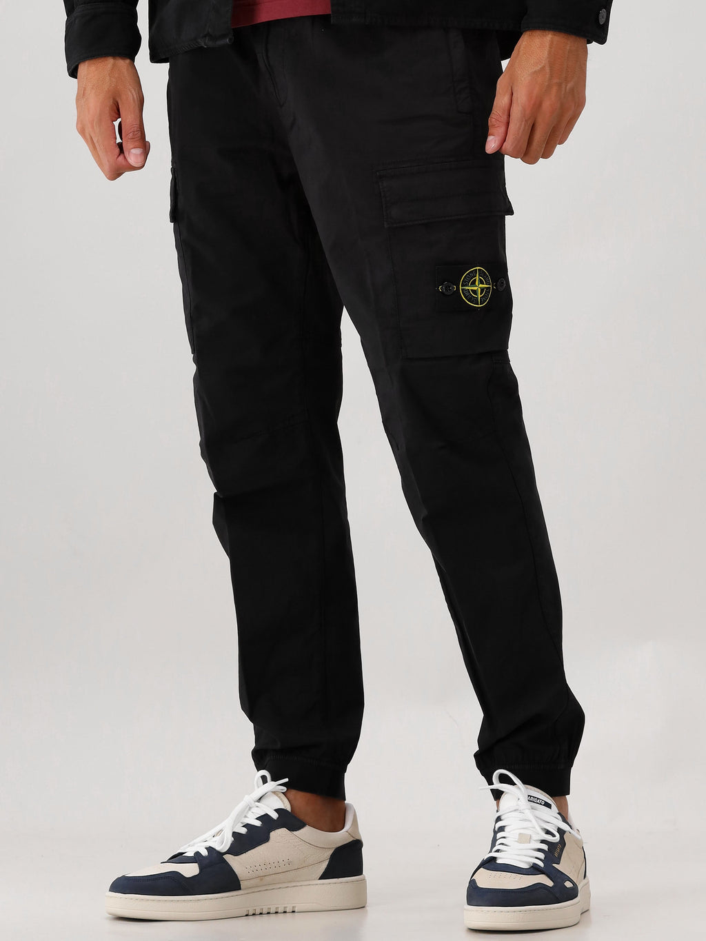Stone Island Tapered Cargobroek Zwart