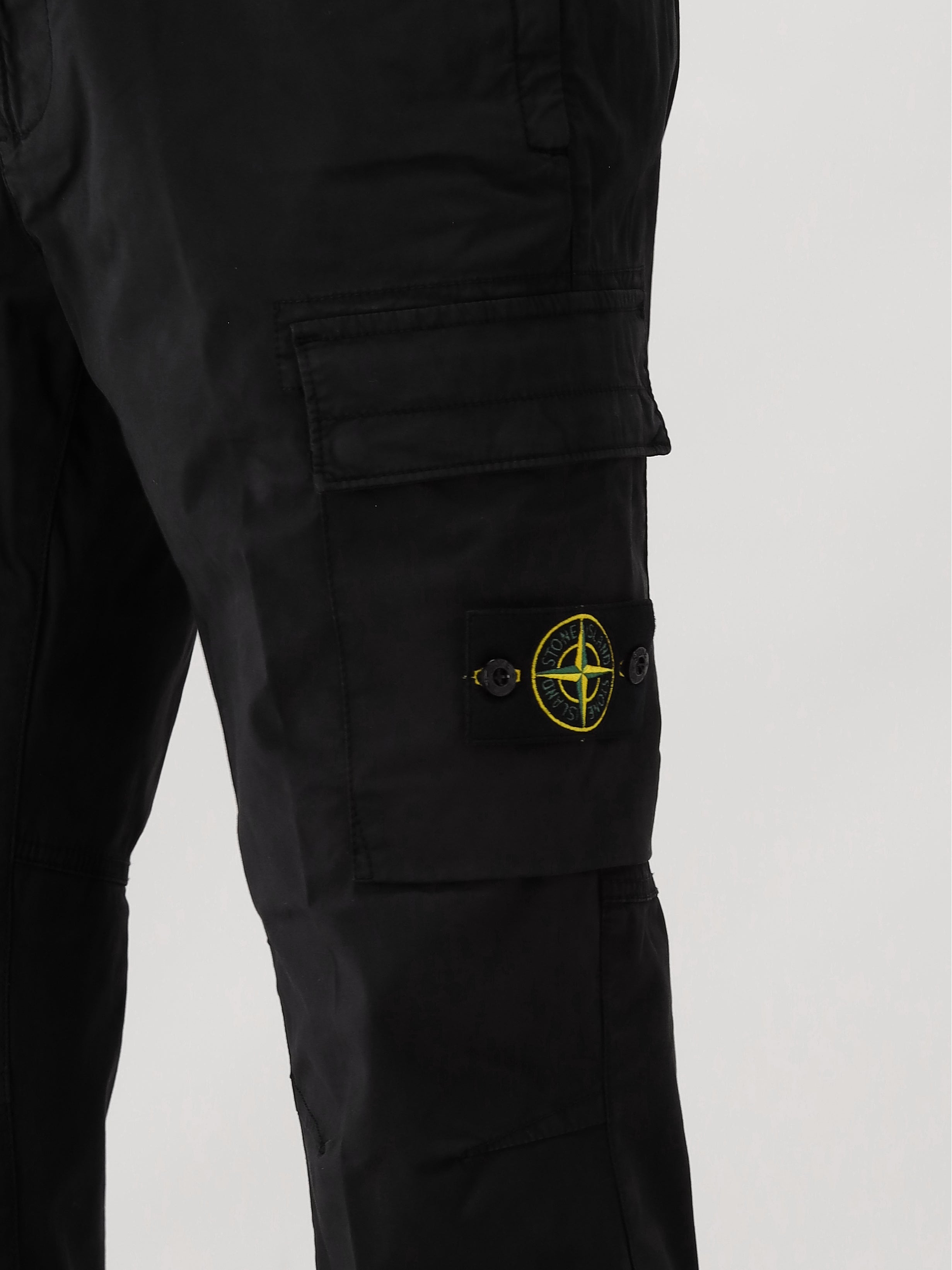 Stone Island Tapered Cargobroek Zwart