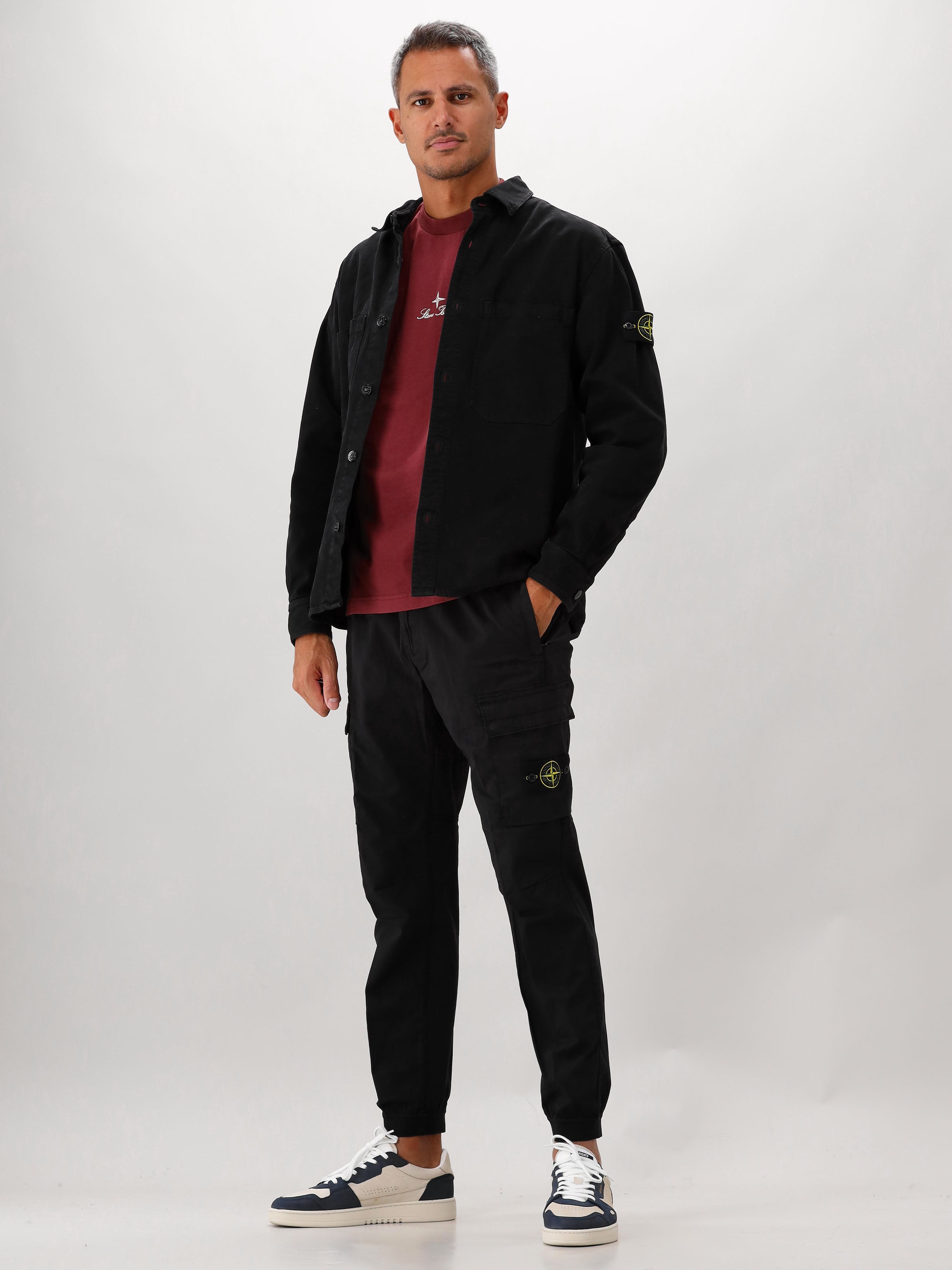 Stone Island Tapered Cargobroek Zwart