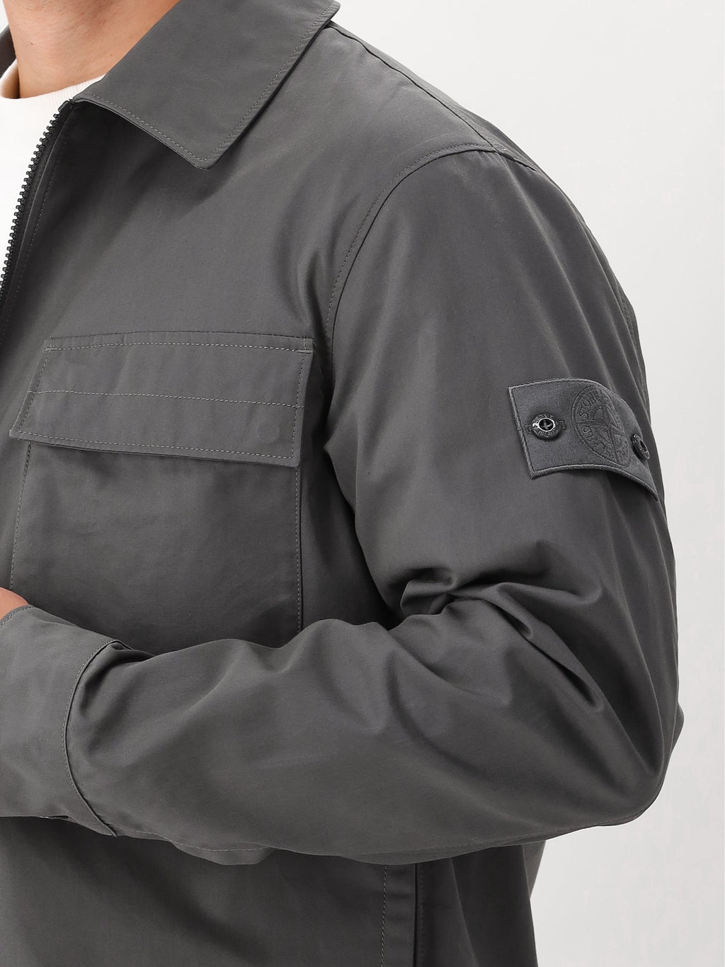Stone Island Overshirt Grijs Ghost