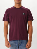 Stone Island T-shirt Paars Patch Logo