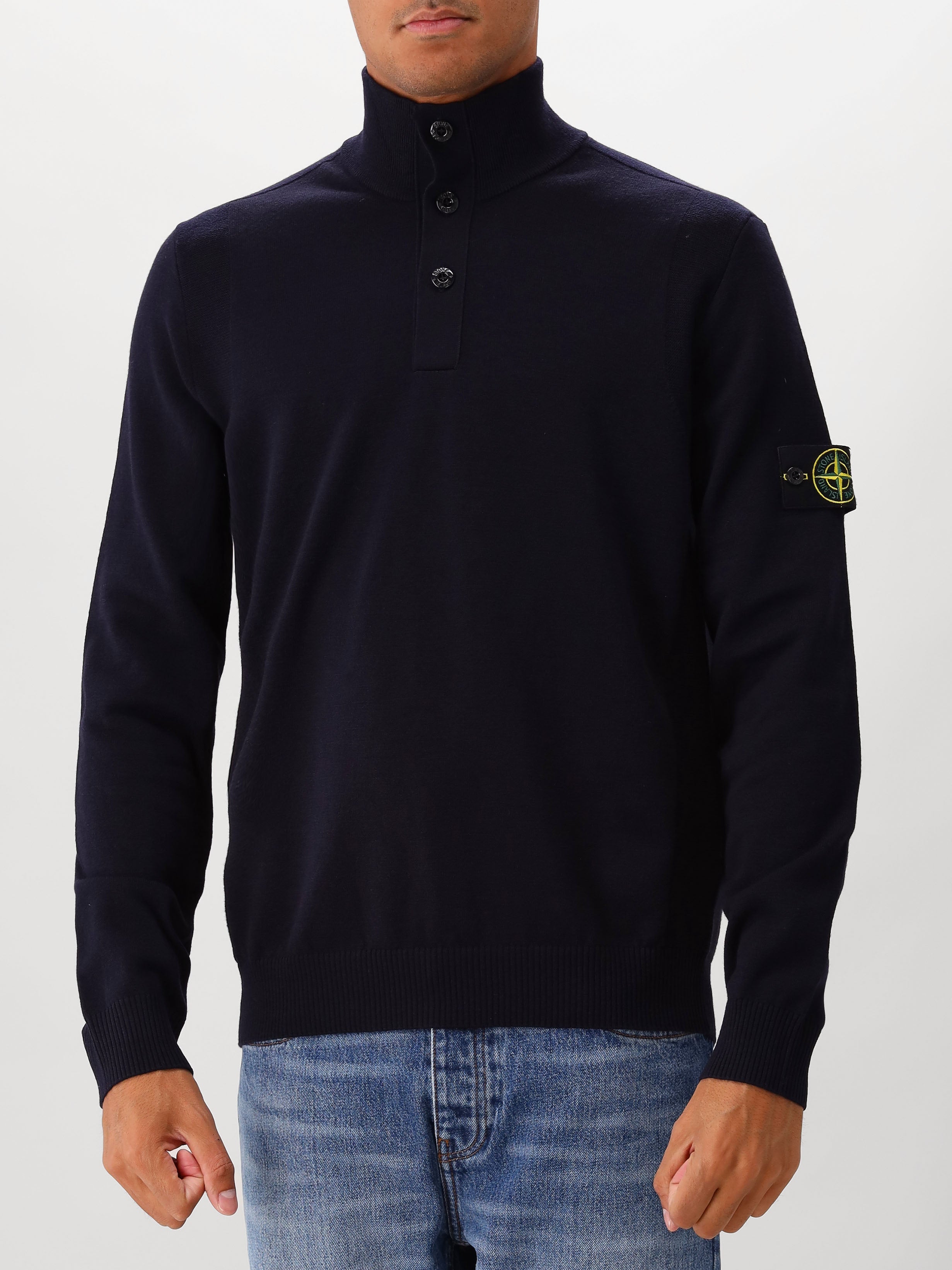 Stone Island Gebreide Trui Blauw