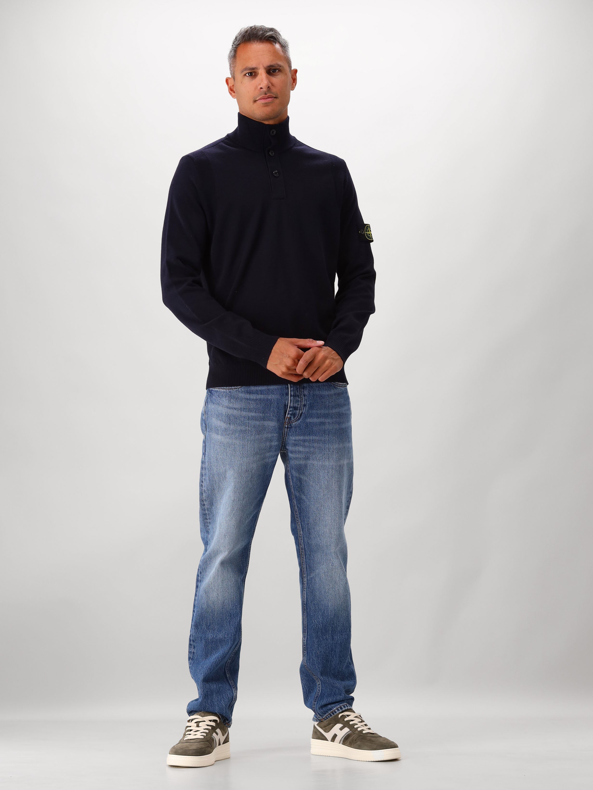 Stone Island Gebreide Trui Blauw