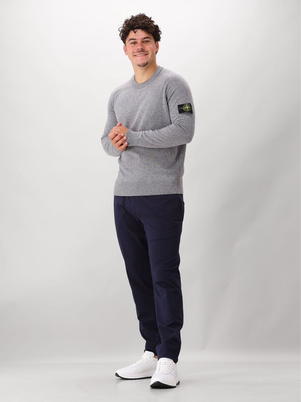 Stone Island Gebreide Trui Grijs