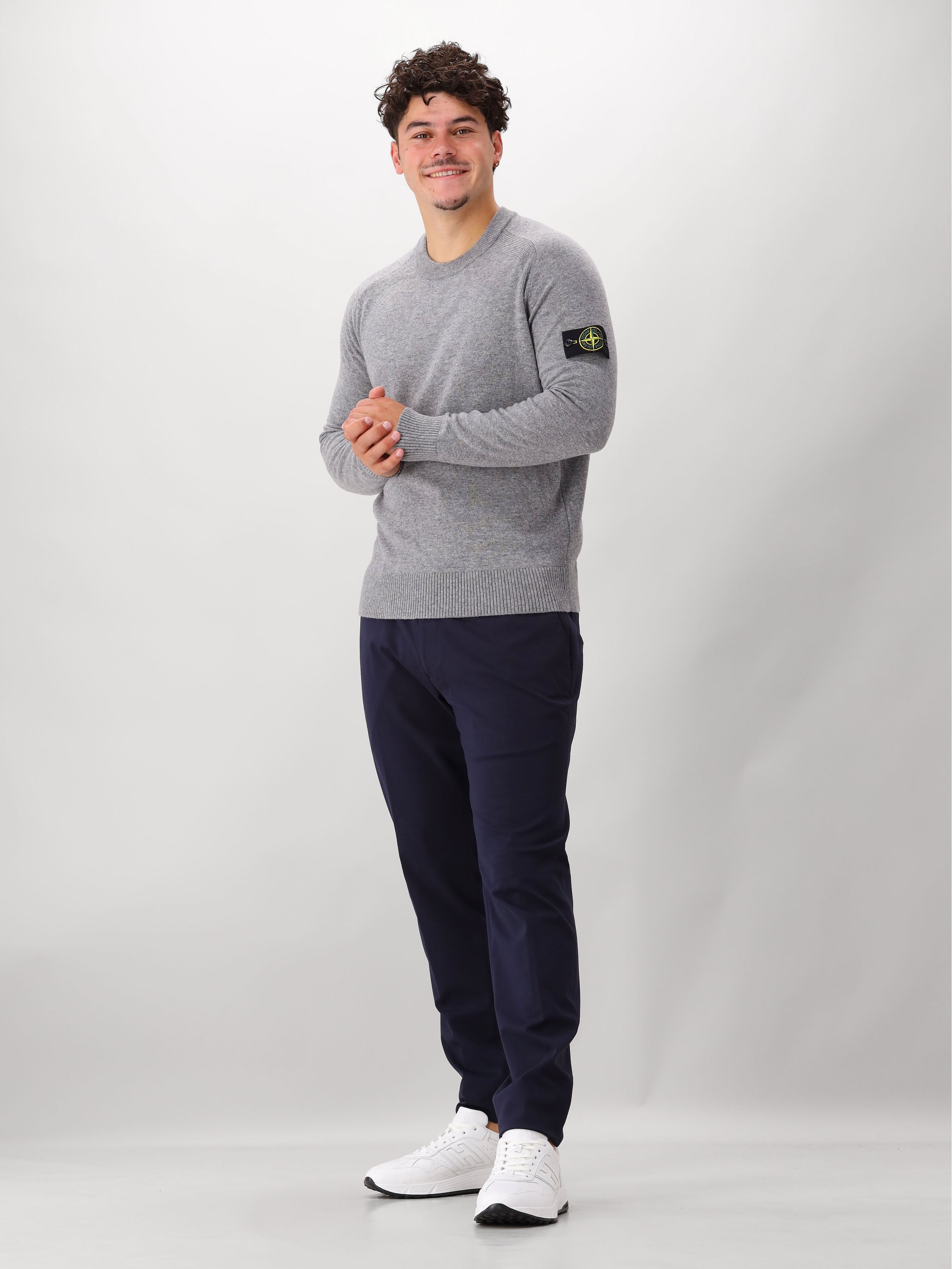 Stone Island Gebreide Trui Grijs