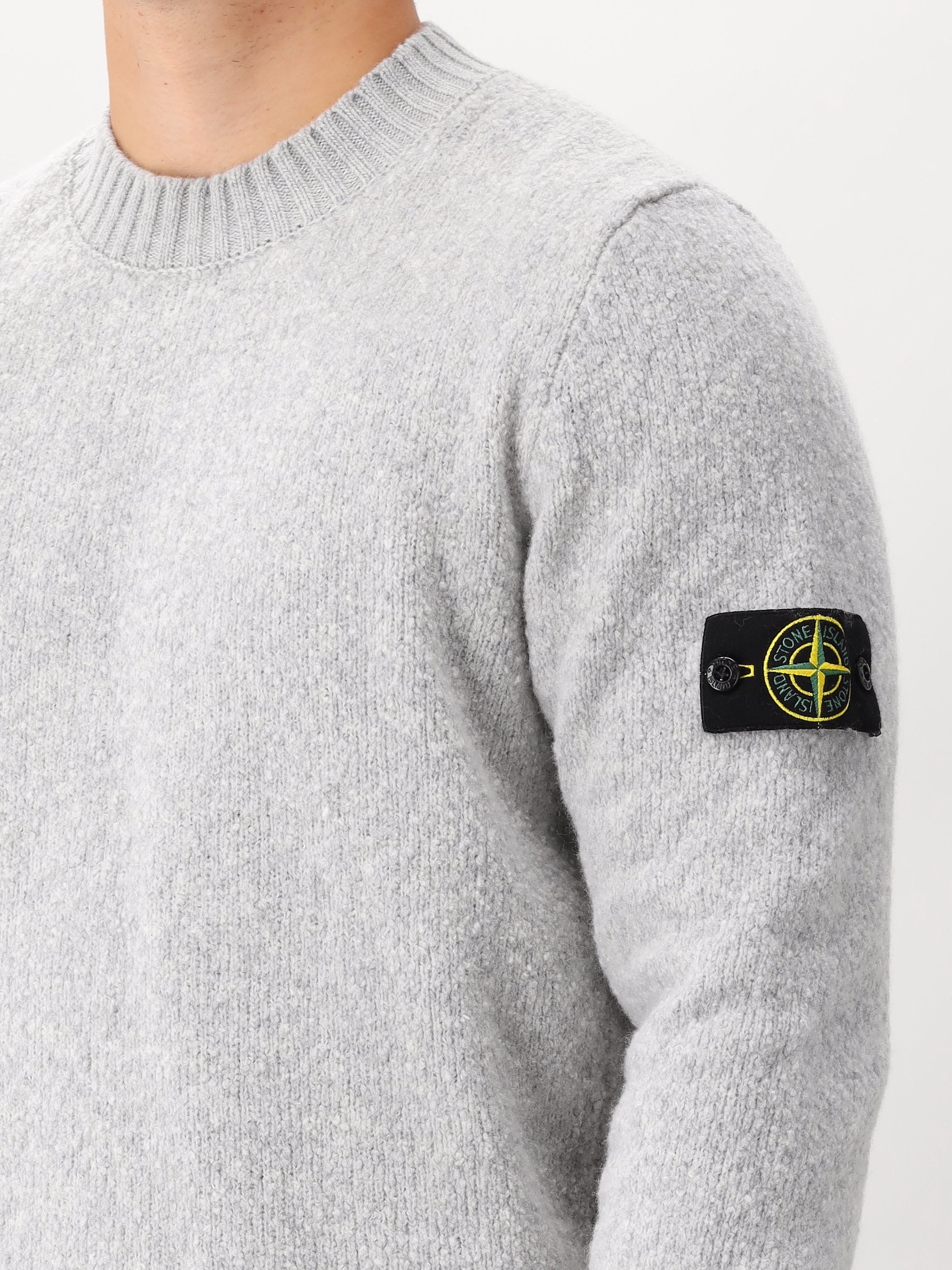 Stone Island Gebreide Trui Grijs